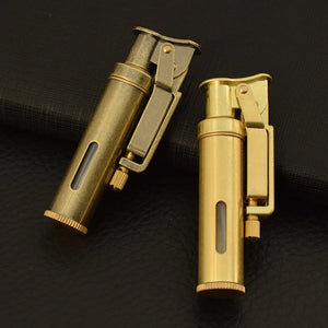 Metal Creative Vision Transparent Large-Capacity Kerosene Lighter Retro Grinding Wheel Old-Fashioned Nostalgic Lighter Mens Gift
